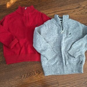NAUTICA 2T Half zip sweater bundle